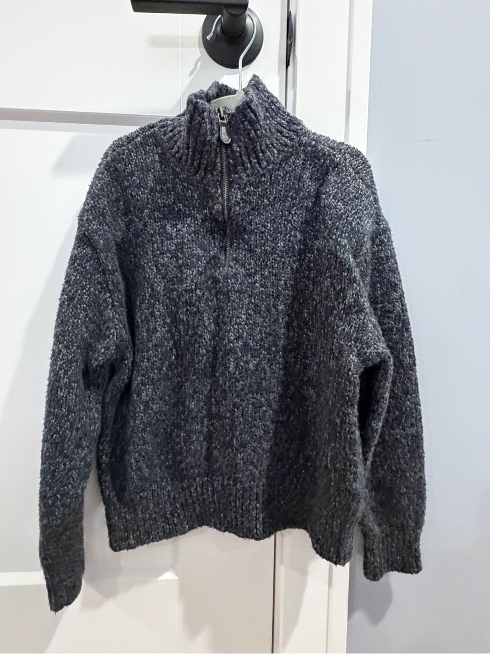 A&F Charcoal Half-Zip Knit Sweater